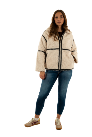 Blousons et vestes only paris teddy white sand black