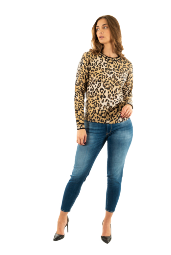 Pull hiver morgan 252-mcavi beige foncé