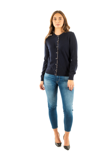 Gilets cardigans barbour pendle cardigan ny78 navy/hessian tartan