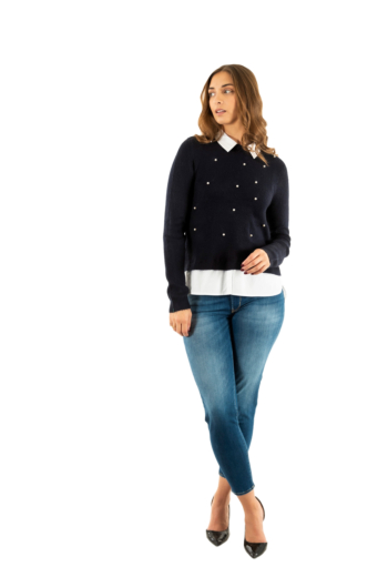 Pull hiver only dolly night sky w. cloud dancer woven mix