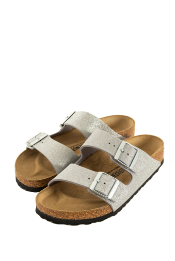 Sandales - nu-pieds birkenstock arizona syn regular shiny glitter silver