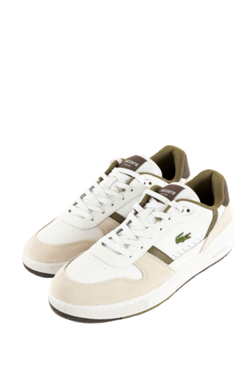 Baskets basses lacoste t-clip set v06 wht/dk brw