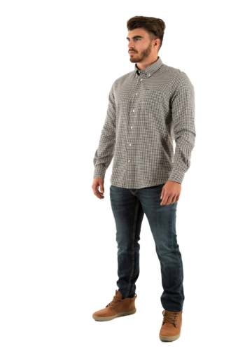 Chemise barbour padshaw tailored gingham br17 dark oak