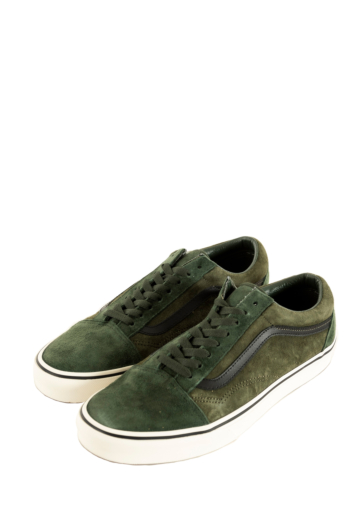 Baskets basses vans old skool pig suede green/multi bgk1