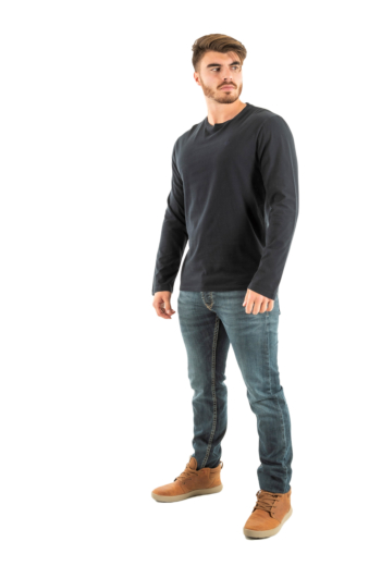 Tee shirt manches longues superdry classic essential 98t eclipse navy