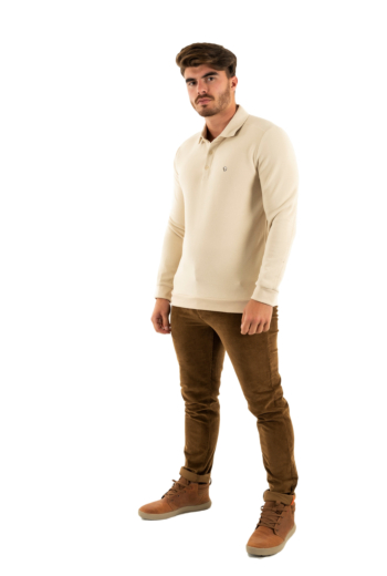 Polos manches longues Benson & Cherry miami ecru