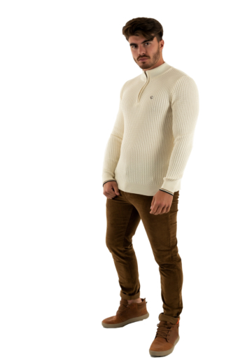 Pull hiver Benson & Cherry fairup ecru