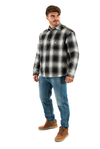 Chemise tommy jeans quilted padded o bds black / check quilted