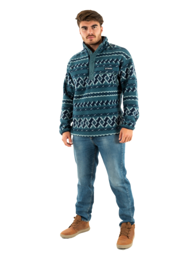 Pull hiver columbia helvetia ii printed half 429 everblue knitkn