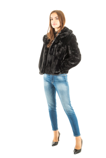 Blousons et vestes guess jeans new sophy jblk jet black a996