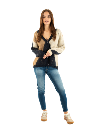 Gilets cardigans only noemie night sky cocoa créme/biscotti melange