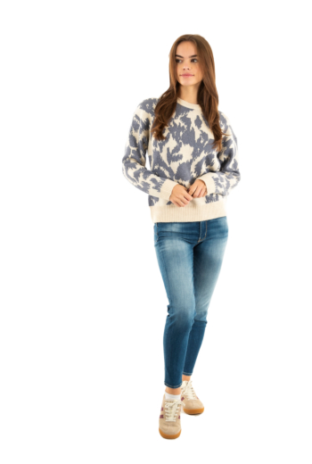 Pull hiver only gigi birch vintage indigo glitter