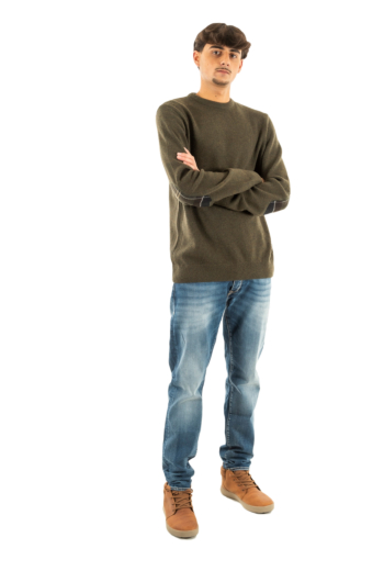 Pull hiver barbour holden crew neck ol91 olive marl