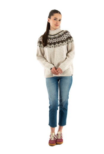 Pull hiver superdry fairisle high h9k off white multi