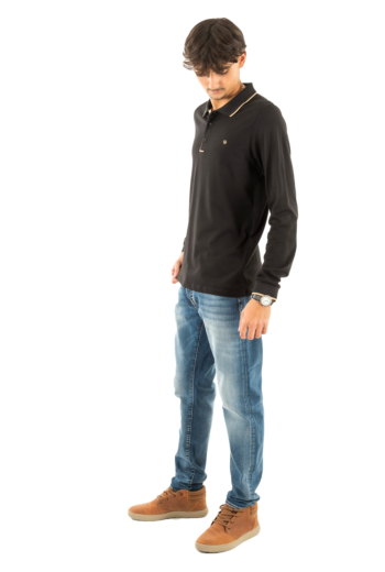 Polos manches longues Benson & Cherry gibsonlong noir