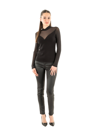 Tee shirt manches longues morgan 242-timara noir