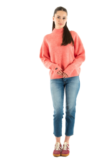 Pull hiver superdry slouchy mock h5u dry red twist