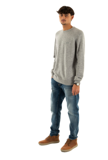 Pull hiver superdry wool blend 41q light grey marl