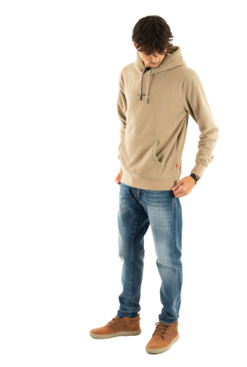 Sweat superdry micro logo fleece 9un winter twig beige