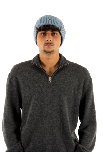 Bonnets tommy jeans flag pima c2b brisk blue