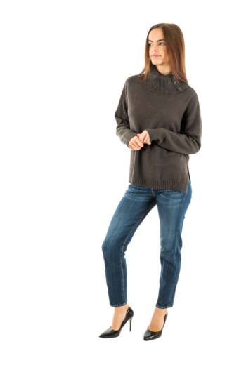 Pull hiver only jayden dark grey melange