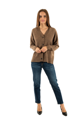 Gilets cardigans only houston walnut melange