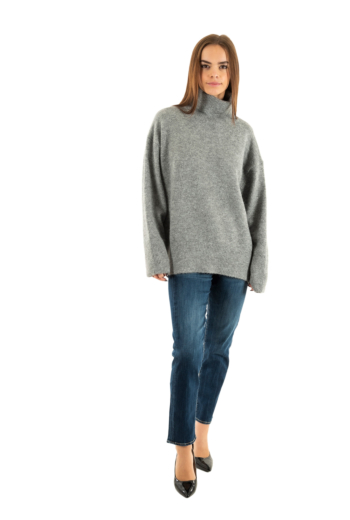 Pull hiver only azu dark grey melange