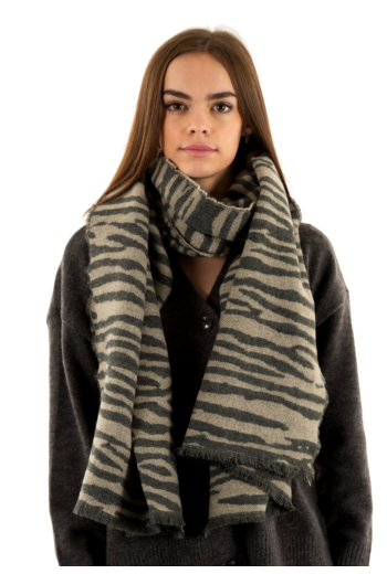 Echarpe only mila leo pure cashmere tiger