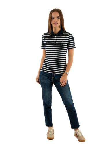 Polos tommy jeans 1985 slim pique 0x4 dark night navy/ ecru stp