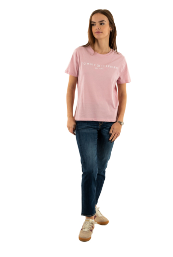 Tee shirt tommy jeans reg corp logo tpg bonita pink