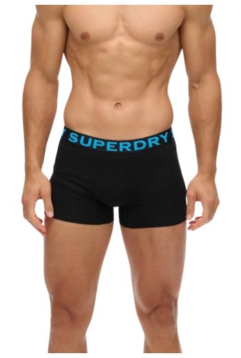 Calecons et slips superdry boxer triple pack 1mn black/neon