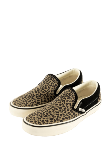 Baskets basses vans classic slip-on black/leopard yy61