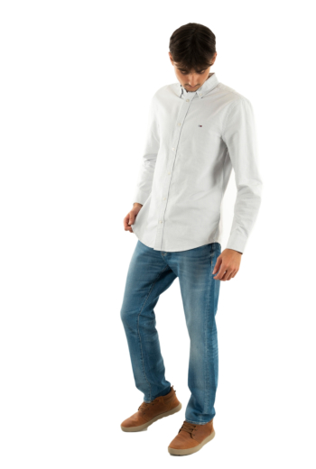 Chemise tommy jeans slim stripe oxfo c5x nordic iris/stripes