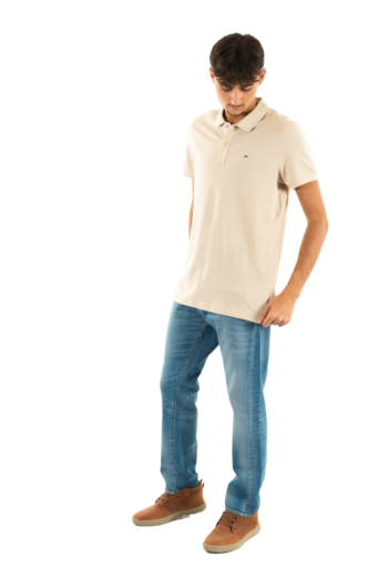 Polos tommy jeans slim placket aby gulf sand