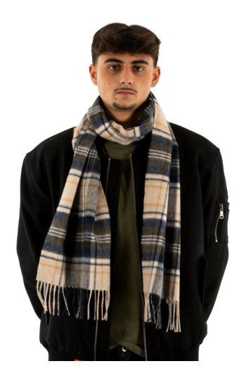 Echarpe barbour new check tartan be51 sand beige plaid
