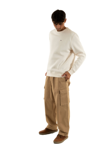 Sweat tommy jeans reg s flag crew ybh ancient white