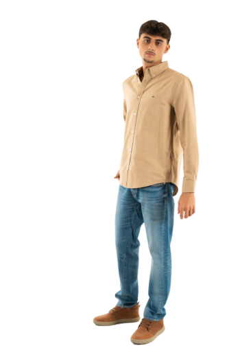 Chemise tommy jeans reg oxford aen dark dune
