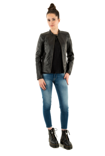 Blousons cuir portman porvaleriana noir
