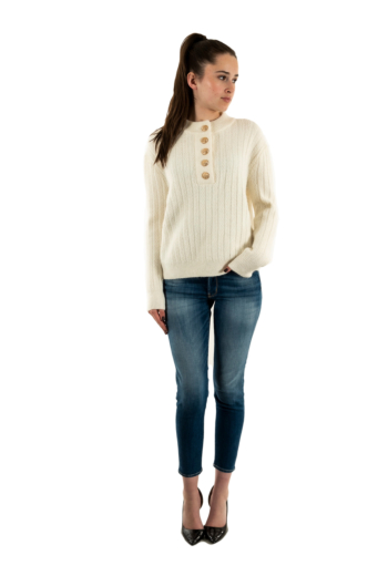 Pull hiver morgan 252-mesange ivoire m