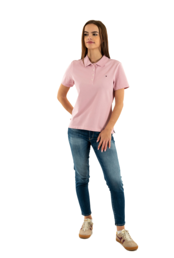 Polos tommy jeans 1985 slim pique tpg bonita pink