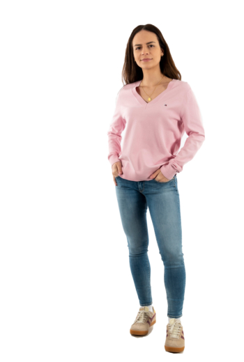 Sweat tommy jeans jersey fine tpg bonita pink
