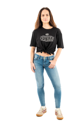 Tee shirt guess jeans martina jblk jet black a996