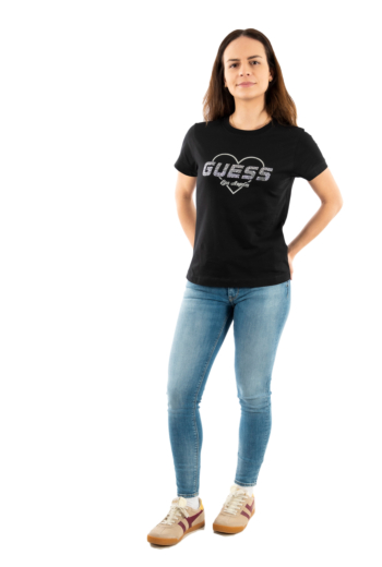 Tee shirt guess jeans narciso jblk jet black a996