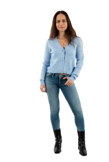 Gilets cardigans only katia kentucky blue w. melange