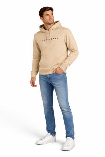 Sweat tommy jeans reg linear logo aby gulf sand