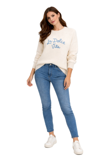 Pull leger grace & mila viggo bleuet
