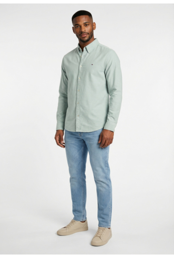 Chemise tommy jeans reg oxford l5y bahama green