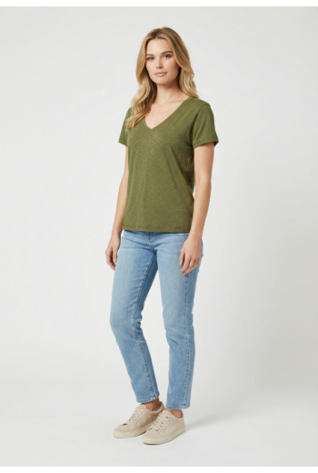 Tee shirt superdry studios slub emb m6b four leaf clover