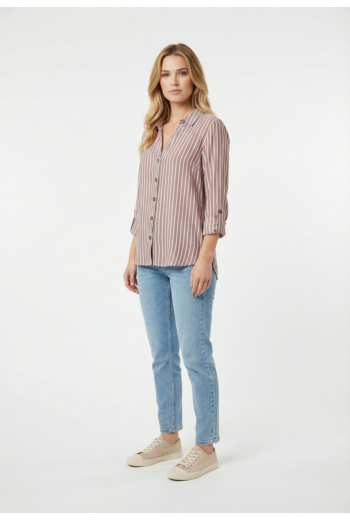 Chemisier only rillo-puori rose brown bright white