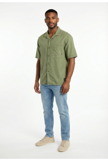 Chemise manches courtes Le Temps Des Cerises sulo 9568  hedge green